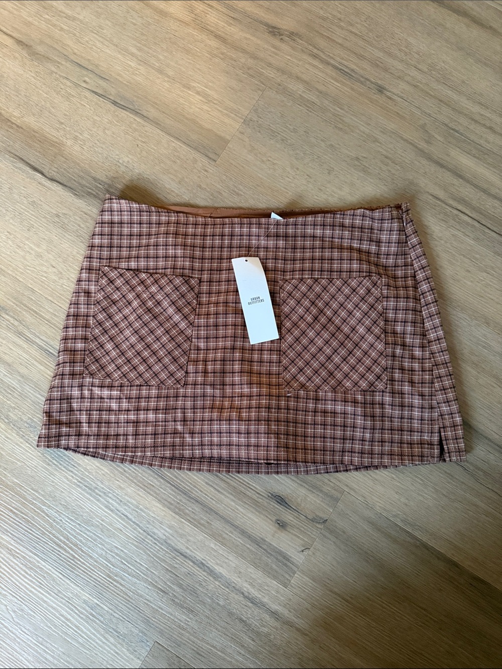 URBAN OUTFITTERS Women’s Plaid Mini Skirt in Dusty Rose